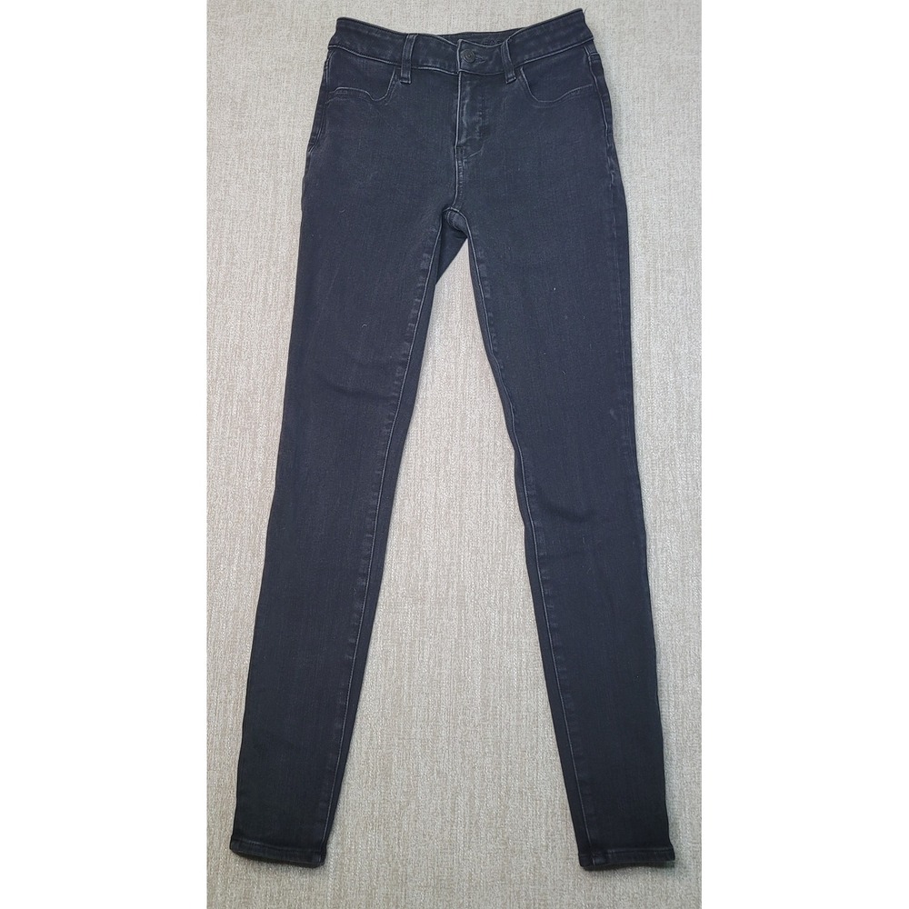 American Eagle‎ Hi-Rise Jegging Womens 2 Long Black Dream Stretch Denim Jeans